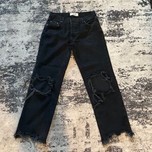 We The Free Charcoal Distressed Jeans